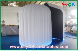 China Advertising Booth Displays Rounded Inflatable Photo Booth Fire-Proof Cloth With Led Lights supplier