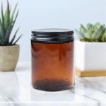 2oz 9 Oz 32oz Round Amber Jar Candles In Bulk Customizable