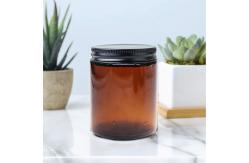 China 2oz 9 Oz 32oz Round Amber Jar Candles In Bulk Customizable supplier
