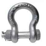 Drop Forged 55T Screw Pin Anchor Shackle Galvanized Bolt Type Bow Shackle for sale