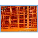 Orange Wire Mesh Fence Panels , Secure Temporary Fencing For Construction Site  for sale