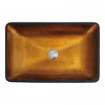 Gold Countertop Mounted Bathroom Wash Basins Smooth Interior And Exterior Handmade for sale