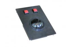 China Resin Panel Mount Trackball Pointing Device Black Metal 2 Customized Buttons supplier