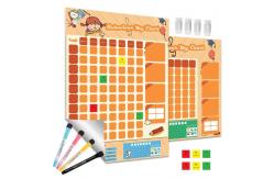 China Removable Erasable Preschool Reward Chart With Marker Pen And Pen Clip supplier