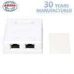 CAT6 / CAT5e Surface Mount Box 2 Port For RJ45 Module Telecommunication