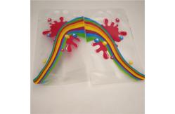 China Clear Juice Milk Bottom Gusset Bags , Durable Stand Up Foil Pouches With Handle supplier