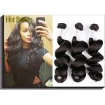 Natural Wave Unprocessed Peruvian Virgin Human Hair Extensions For Women for sale