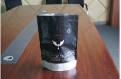 China Stand Up Matte Black Foil Pouch Packaging , k Window Coffee Bag  Packaging supplier