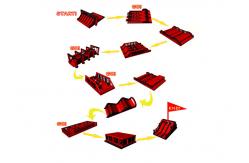 China 0.55mm PVC Tarpaulin Inflatable Obstacle Challenges / 5km Inflatable Run supplier