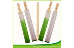 China Disposable Individually Wrapped Twins bamboo Chopsticks 24cm Half Whole Cover supplier