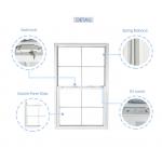 Customized UPVC Single Hung Double Hung Windows With Double Tempered Glass