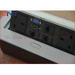 Hydraulic Oval Pop Up Desk Pop Up Sockets With UK Standard Power Outlet