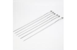 China SGS Flat Wide 16.8 Reusable Grilling Kabob Skewers Metal Shish Kabob Sticks supplier
