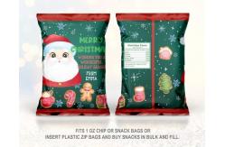 China Custom Christmas Small Back Side Seal Bag For Cookies Candy Packaging supplier