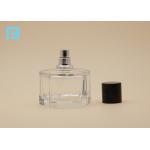 Black Cap Cosmetic Spray Bottle , 50ml Hexagonal Perfume Bottle Heavy Wall for sale