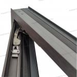 Double Glazed Aluminum Folding Window Tempered Impact Resistant Commercial Profile for sale
