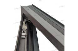 China Double Glazed Aluminum Folding Window Tempered Impact Resistant Commercial Profile supplier