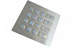China 16 Keys Led Backlighting Matrix Metal Keypad IP65 supplier