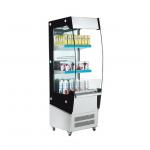 R290 Upright Glass Door Chiller R404a 180L Open Air Cooler open display case for sale