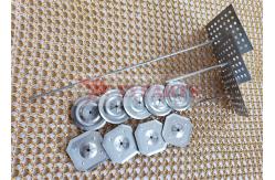 China 50mmx50mm Perforated Base Aluminum Pins For Installing Thermal Insulation Construction supplier