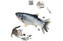 China Plush Grass Carp Catnip Imitation Fish Teaser Toy For Pet Cat supplier
