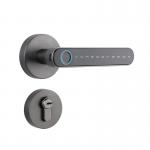 Black Tuya BLE Biometric Fingerprint Door Lock S604L Keyless Entry Door Lock for sale