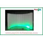 210D Oxford Cloth Office Decoration Inflatable Curve White Led Wall for sale