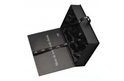 China Cosmetic Black Rigid Cardboard Box Packaging Foldable Multiscene supplier