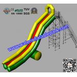 Indoor Residential Giant Long Kids Inflatable Water Slide Games To Play for sale