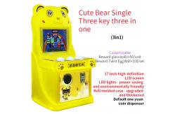 China 17-inch Single-player Coin-operated Three-key Three-in-one Game Machine supplier