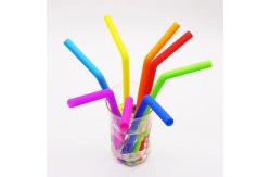 China FDA Approved 25cm Long Folding Silicone Straws supplier