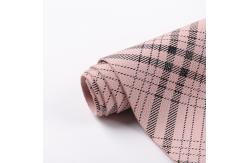 China Bags Plaid Striped Printed PVC Faux Leather Fabric Artificial Scratch Resistant supplier