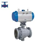 Pneumatic trunnion ball valve for sale