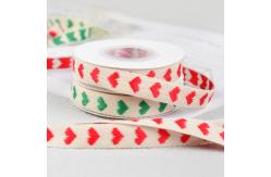 China 16mm*9m Heart Pattern Jacquard Cotton Ribbon For Clothing Accessories supplier