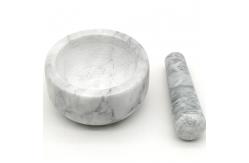 China Marble Stone Mortar And Pestle Set For Herb Spice Crushing Grinding supplier