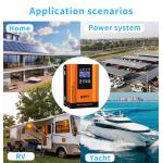 Smart Off-Grid MPPT Controller LCD Display and Touch Button for Advanced Solar Power Management at Max PV Voltage 230V for sale
