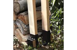 China Fireplace Wood Storage Holder Bracket Kit with Adjustable Length Metal and Firewood supplier