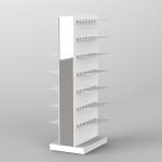 Homeware Point Of Purchase Pop Display Double Side Pegboard Rotating Display Stand