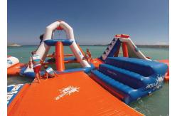 China Durable Airtight Inflatable Floating Water Park , Inflatable Party Island supplier