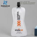 Custom Printed Logo Bottle Shape Packing Stand Bag For Drink Beverage Juice Fruit Wine Liquid for sale