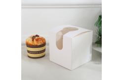 China Transparent Muffin Box Square Packaging Box Dessert Mousse Pastry Cake Box supplier