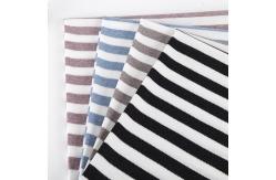 China Hygroscopic Close To Body Striped Material Fabric For T Shirt Good Gloss supplier