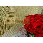 1.2mm Wire Golden Metal Ring Mesh Curtain For Interior Partition for sale