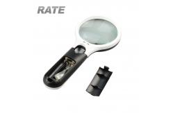 China Jewelry Loupe 45X Handheld Reading Magnifier 3 LED Light Reading Magnifying supplier