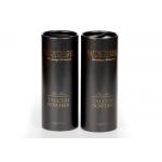 Black Labeling Art Paper Canisters Packaging , Luxury Round Gift Boxes for sale