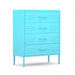 4 Drawers Home Use Metal Storage Half Height Locker With Stand Leg for sale