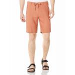Light Brown Beach Mens Linen Shorts Drawstring Yarn Dyed Fabric for sale
