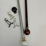 Silver Single 28mm European Style Heavy Duty Extra Long Curtain Rods for sale