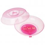 6 Months Covered BPA FREE Pink Baby Suction Plate for sale
