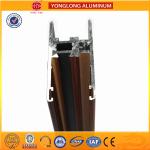 Flat Open Wood Finish Aluminium Profiles 6005 / 6063 For Window for sale
